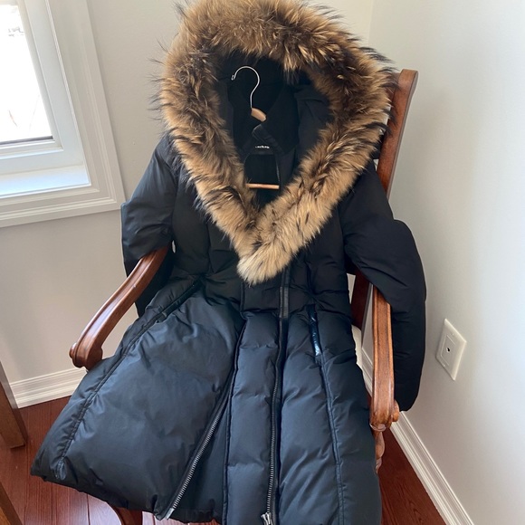 (Sold) Mackage Kay Down Coat With Fur Hood - Picture 2 of 6